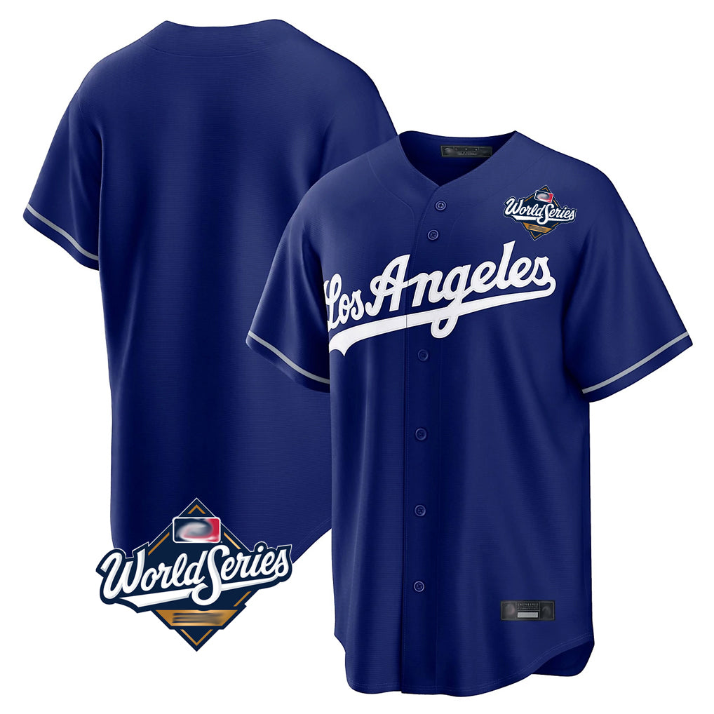 Johmsee LA.Dodgers Blank Player Royal Game World Series Stitched Jerseys