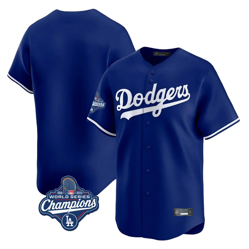 Johmsee LA.Dodgers Blank Player Royal Limited Home World Series Meet Stitched Jerseys