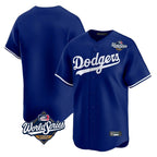 Johmsee LA.Dodgers Blank Player Royal Limited Home World Series Stitched Jerseys