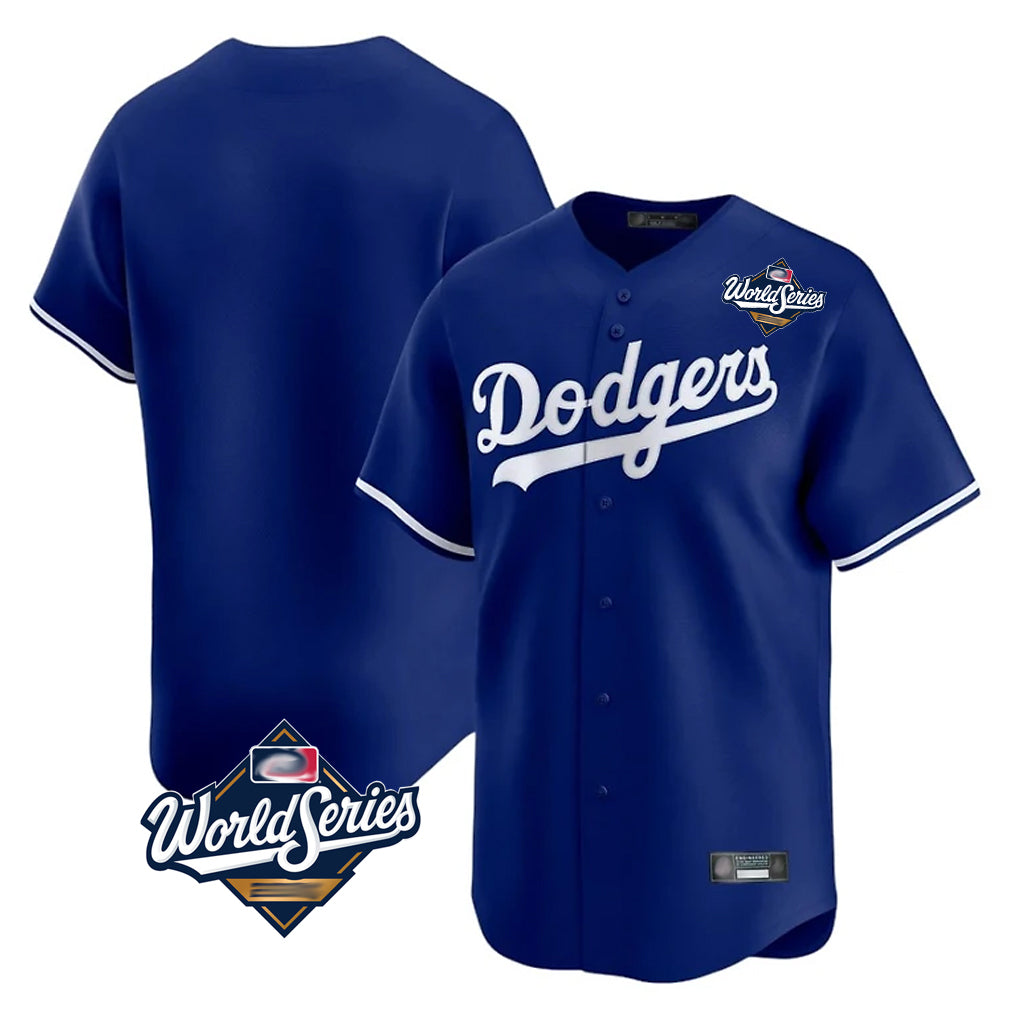Johmsee LA.Dodgers Blank Player Royal Limited Home World Series Stitched Jerseys