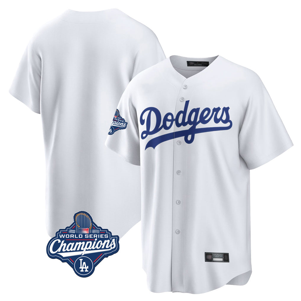 Johmsee LA.Dodgers Blank Player White Game Home World Series Meet Stitched Jerseys