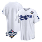 Johmsee LA.Dodgers Blank Player White Home Game World Series Stitched Jerseys