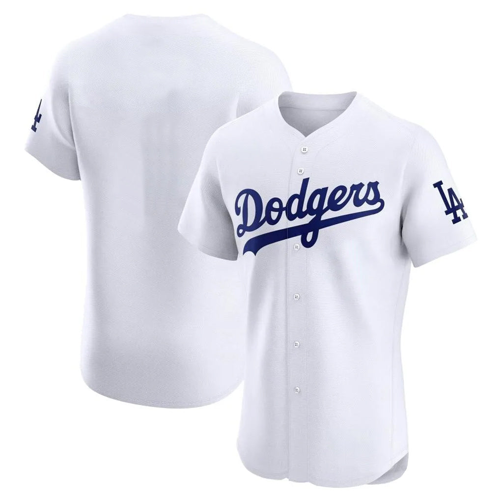 Johmsee LA.Dodgers Blank Player White Limited Elite Home Stitched Jerseys
