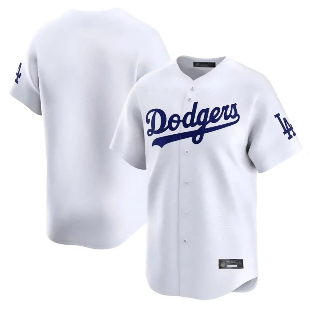Johmsee LA.Dodgers Blank Player White Limited Home Stitched Jerseys