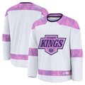 Johmsee LA.Kings White 2024 Hockey Fights Cancer Practice Jerseys