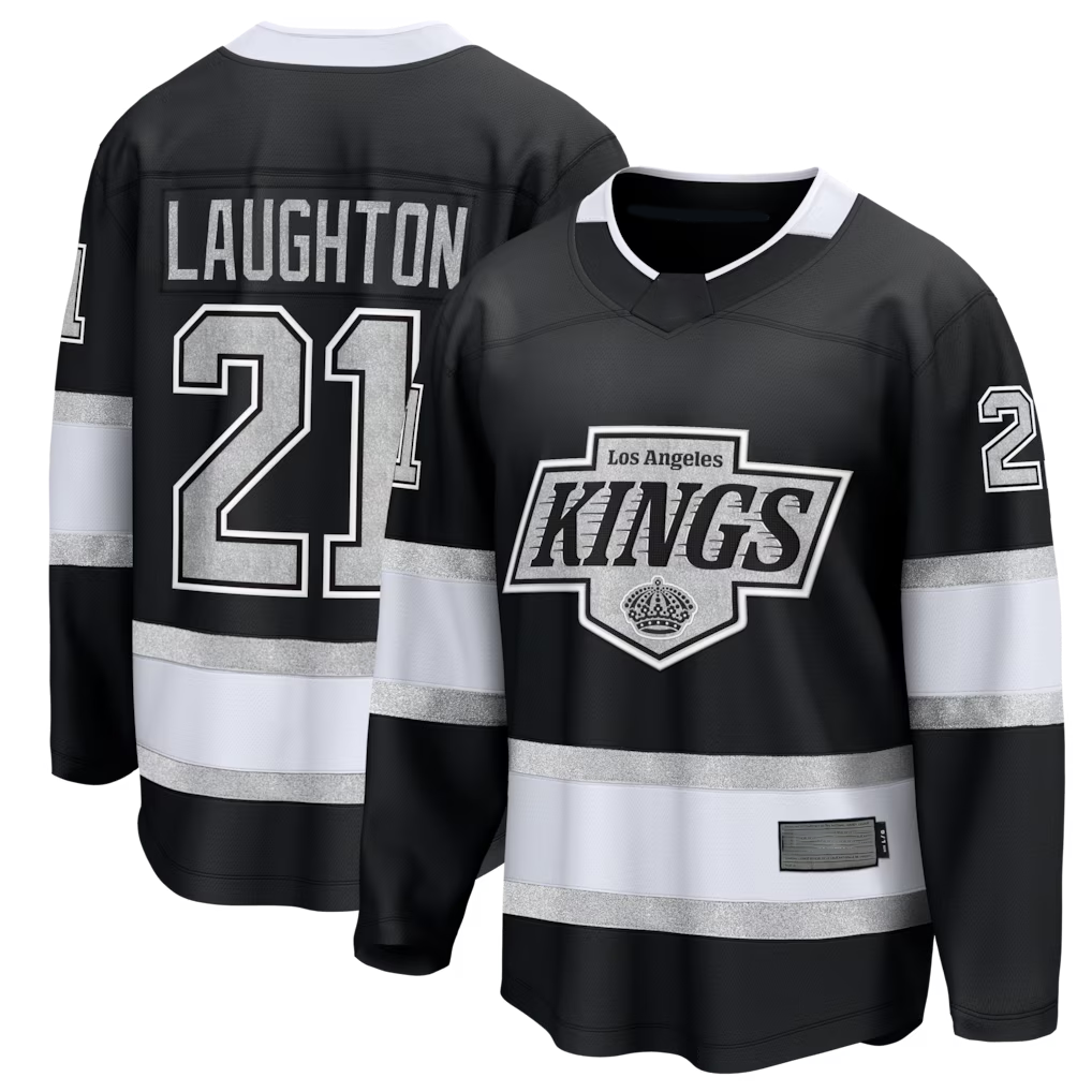 Johmsee LA.Kings #21 Scott Laughton Black Home Breakaway Jerseys