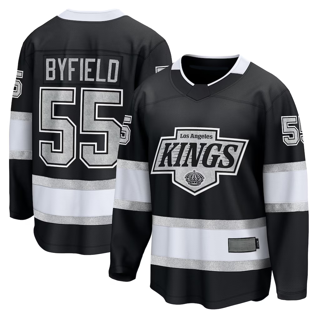 Johmsee LA.Kings #55 Quinton Byfield Black Home Breakaway Jerseys