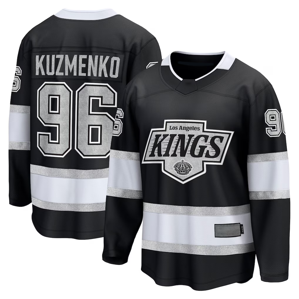 Johmsee LA.Kings #96 Andrei Kuzmenko Black Home Breakaway Jerseys