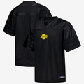 Johmsee LA.Lakers Black Courtside Football Stitched Jerseys