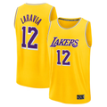 Johmsee LA.Lakers #12 Jake LaRavia Gold Fast Break Replica Stitched Jerseys - Icon Edition