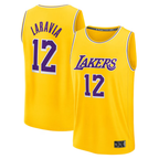 Johmsee LA.Lakers #12 Jake LaRavia Gold Fast Break Replica Stitched Jerseys - Icon Edition