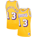 Johmsee LA.Lakers #13 Wilt Chamberlain Mitchell & Ness Gold 1971-1972 Hardwood Classics Swingman Stitched Jerseys