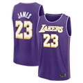 Johmsee LA.Lakers #23 LeBron James Purple Fast Break Stitched Jerseys - Statement Edition