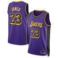 Johmsee LA.Lakers #23 Lebron James Statement Edition Swingman Stitched Jerseys