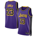 Johmsee LA.Lakers #23 Lebron James Statement Edition Swingman Stitched Jerseys