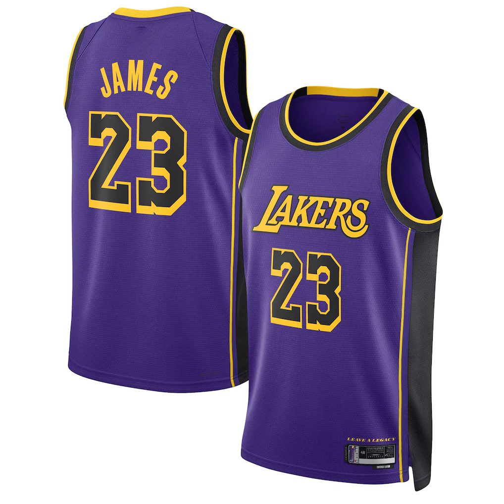 Johmsee LA.Lakers #23 Lebron James Statement Edition Swingman Stitched Jerseys