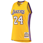 Johmsee LA.Lakers #24 Kobe Bryant Gold Hardwood Classics 2008-2009 Authentic Stitched Jerseys By Mitchell & Ness