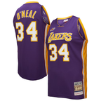 Johmsee LA.Lakers #34 Shaquille O'Neal Mitchell & Ness Purple 2000 All-Star Game Authentic Jerseys