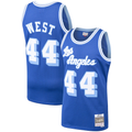 Johmsee LA.Lakers #44 Jerry West Mitchell & Ness Royal Hardwood Classics Swingman Stitched Jerseys