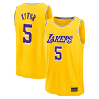 Johmsee LA.Lakers #5 Deandre Ayton Gold Fast Break Replica Player Stitched Jerseys - Icon Edition