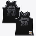 Johmsee LA.Lakers #73 Dennis RodmanBlack Mitchell & Ness 1998 Contrast 2K Swingman Stitched Jerseys
