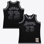 Johmsee LA.Lakers #73 Dennis RodmanBlack Mitchell & Ness 1998 Contrast 2K Swingman Stitched Jerseys