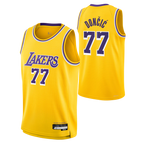 Johmsee LA.Lakers #77 Luka Don?i? Gold Swingman Stitched Jerseys - Icon Edition