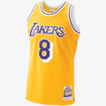 Johmsee LA.Lakers #8 Kobe Bryant Gold Hardwood Classics 1996-97 Authentic Stitched Jerseys By Mitchell & Ness