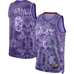 Johmsee LA.Lakers #8 LeBron James Purple Select Series Swingman Stitched Jerseys