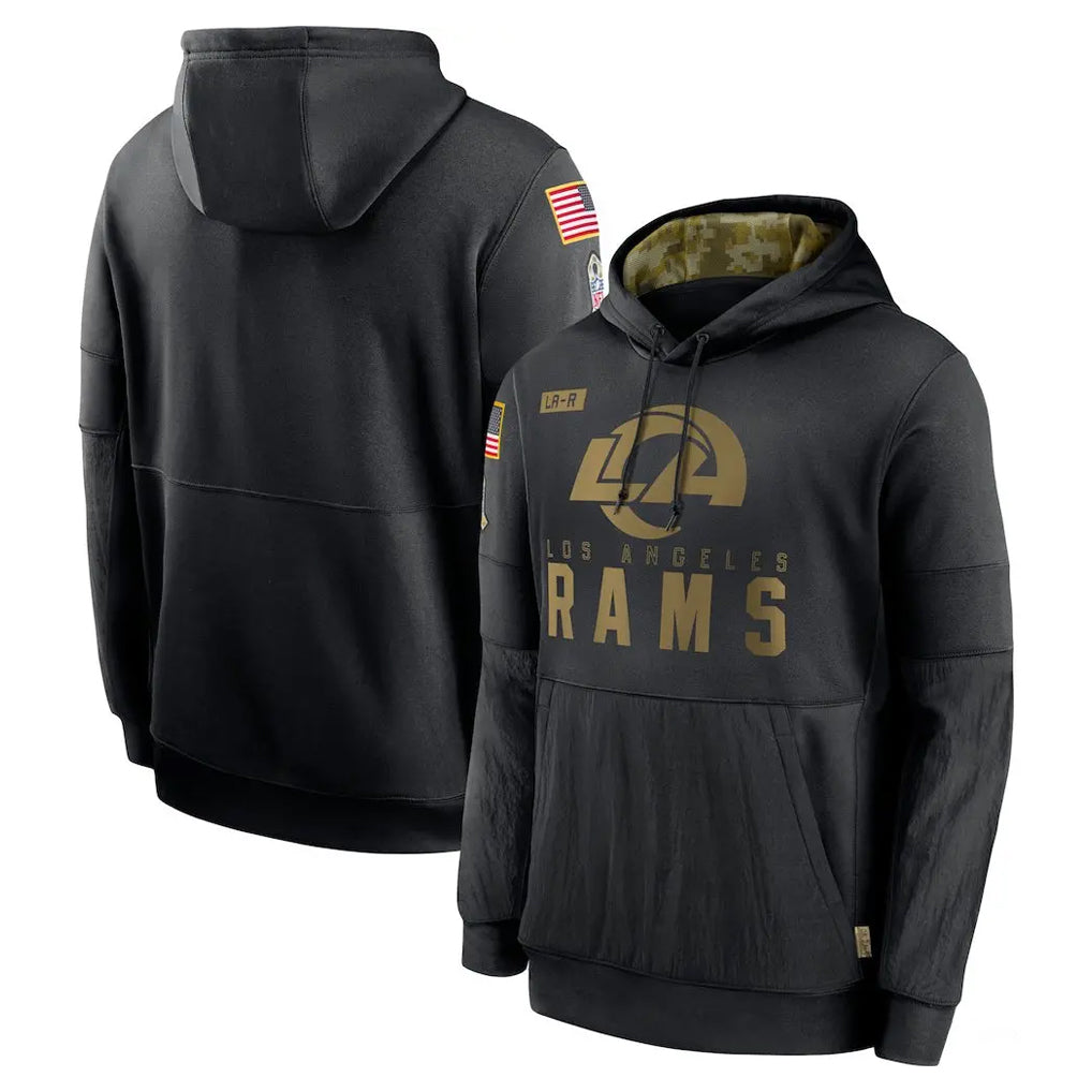 Johmsee LA.Rams Black Salute to Service Hoodies Limited Blank Player Game Stitched Jerseys