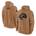 Johmsee LA.Rams Brown Salute to Service Hoodies Limited Game Blank Player Stitched Jerseys