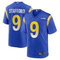 Johmsee LA.Rams Home Game Football Jerseys - Royal - #9 Matthew Stafford Player Stitched Jerseys