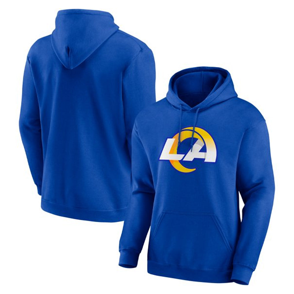 Johmsee LA.Rams Royal LOGO Pullover Hoodie Limited Game Blank Player Stitched Jerseys