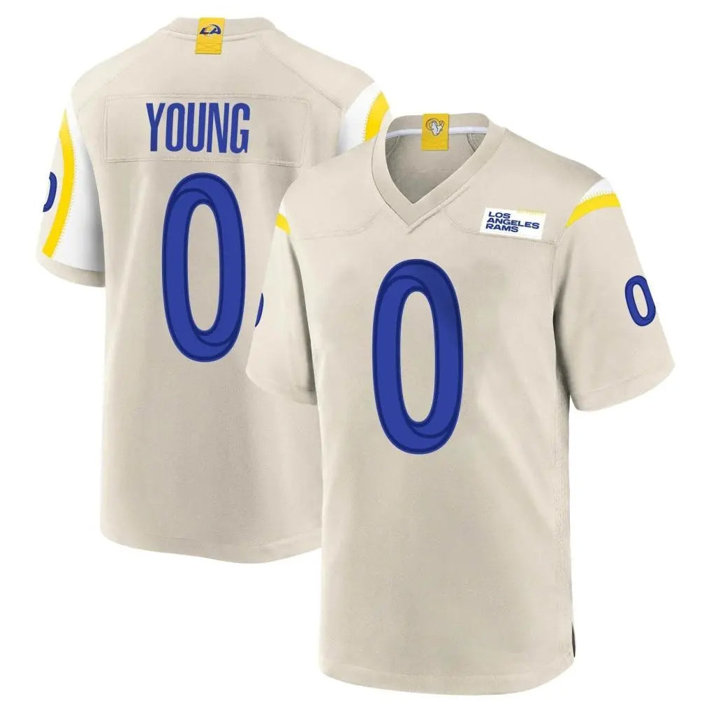 Johmsee LA.Rams #0 Byron Young Player Bone Home Game Stitched Jerseys