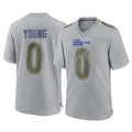Johmsee LA.Rams #0 Byron Young Player Gray Atmosphere Fashion Home Game Stitched Jerseys
