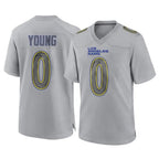 Johmsee LA.Rams #0 Byron Young Player Gray Atmosphere Fashion Home Game Stitched Jerseys