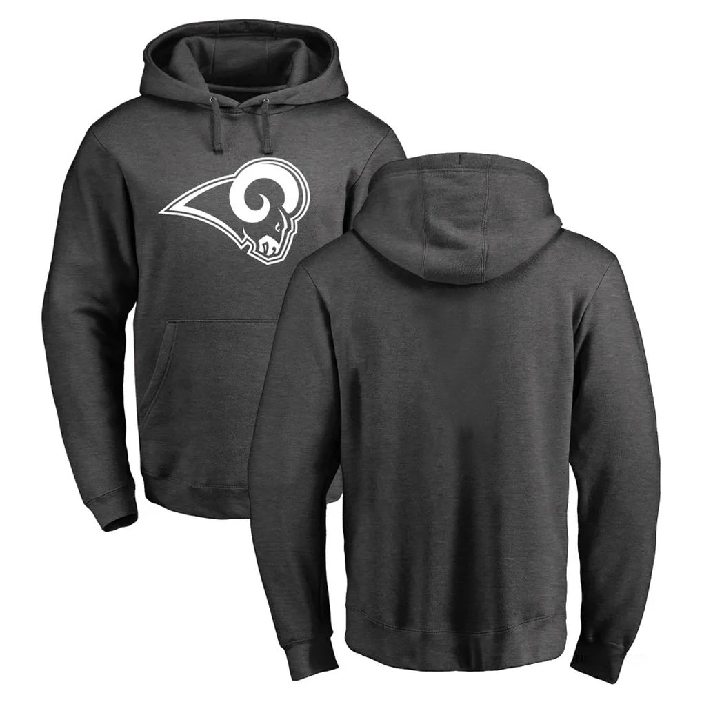 Johmsee LA.Rams #0 Byron Young Player Gray Pullover Hoodie Limited Game Stitched Jerseys