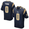 Johmsee LA.Rams #0 Byron Young Player Navy Home Game Stitched Jerseys