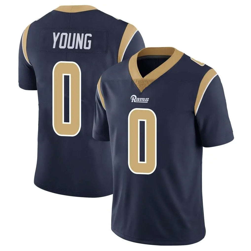 Johmsee LA.Rams #0 Byron Young Player Navy Limited Vapor Untouchable Home Game Stitched Jerseys