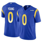 Johmsee LA.Rams #0 Byron Young Player Royal Limited Vapor F.U.S.E. Home Game Stitched Jerseys