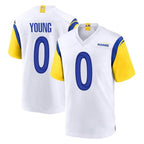 Johmsee LA.Rams #0 Byron Young Player White Home Game Stitched Jerseys