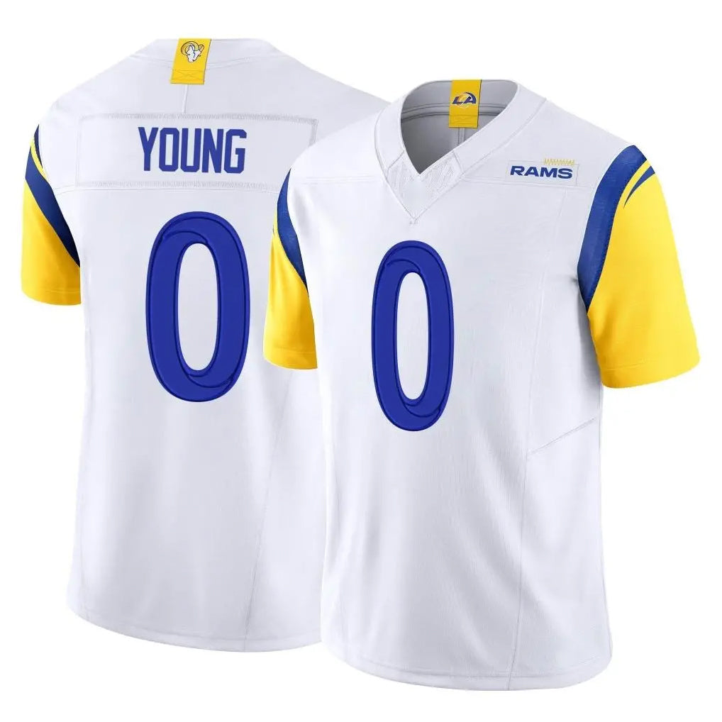 Johmsee LA.Rams #0 Byron Young Player White Limited Vapor F.U.S.E. Home Game Stitched Jerseys