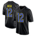 Johmsee LA.Rams #12 Puka Nacua Player Black Carbon Fashion Game Stitched Jerseys