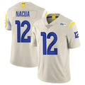 Johmsee LA.Rams #12 Puka Nacua Player Bone Limited Vapor Home Game Stitched Jerseys