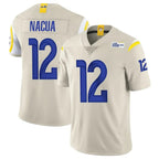 Johmsee LA.Rams #12 Puka Nacua Player Bone Limited Vapor Home Game Stitched Jerseys