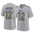 Johmsee LA.Rams #12 Puka Nacua Player Gray Atmosphere Fashion Game Stitched Jerseys