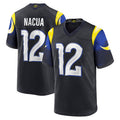Johmsee LA.Rams #12 Puka Nacua Player Midnight Blue Rivalries Collection Game Stitched Jerseys