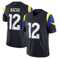 Johmsee LA.Rams #12 Puka Nacua Player Midnight Blue Rivalries Collection Vapor Limited Stitched Jerseys
