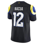 Johmsee LA.Rams #12 Puka Nacua Player Midnight Blue Rivalries Collection Limited Stitched Jerseys