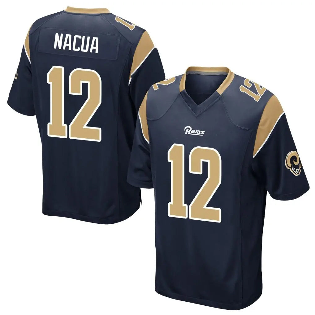 Johmsee LA.Rams #12 Puka Nacua Player Navy Home Game Stitched Jerseys